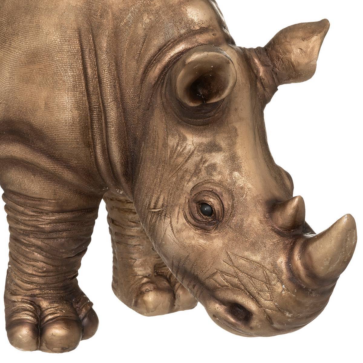Atmosphera - Statue rhinoceros doré H45cm - Atmosphera Créateur d'intérieur - Imagen 3
