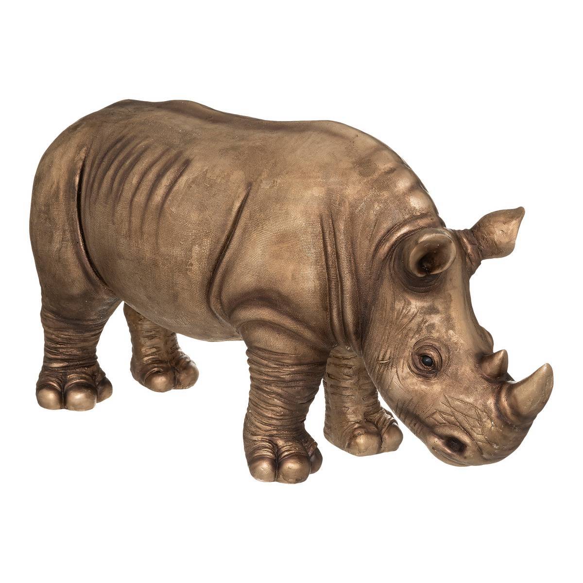Atmosphera - Statue rhinoceros doré H45cm - Atmosphera Créateur d'intérieur - Imagen 2