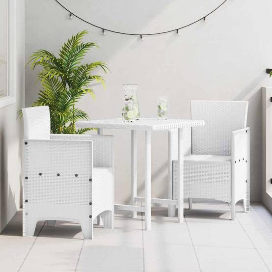 Chaise de jardin polypropylène blanc 53 x 49 x 85 cm, Poids :12.7kg - PANGIVO - Image 1