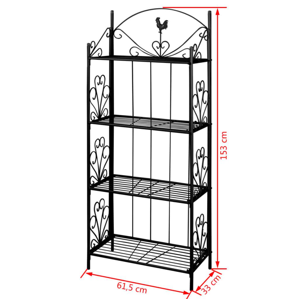 Vidaxl - Support pour plantes Carré Noir vidaXL 40780 - Image 3