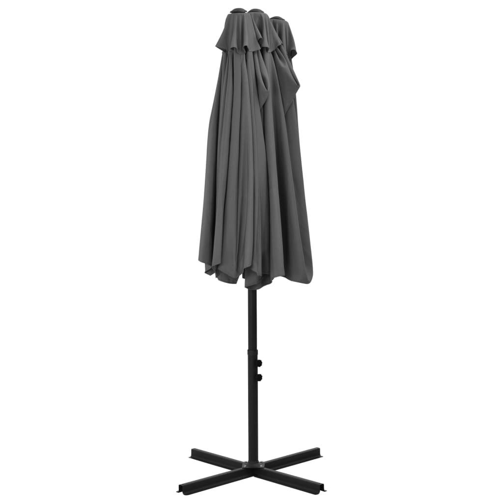 Vidaxl - Parasol d'extérieur poteau en aluminium 460x270 cm anthracite vidaXL 44869 - Imagen 4