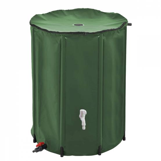 Réservoir souple, récupérateur d'eau de pluie pliable - 500 L - Vert - Linxor - Image 1