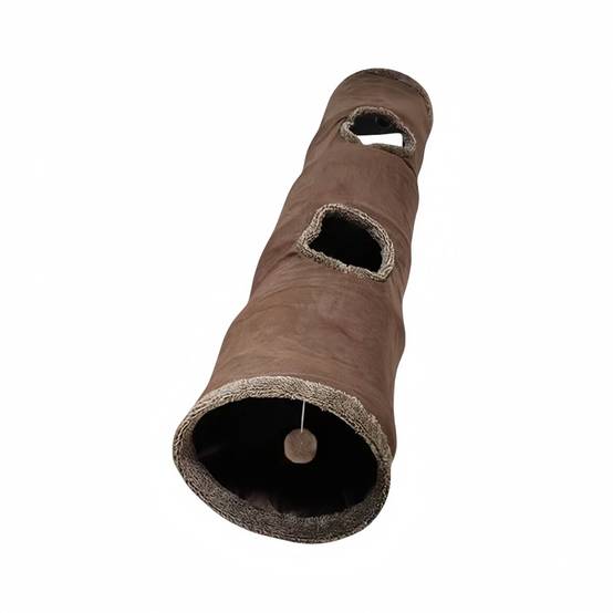 IntiMeg - Tunnel pliable en daim pour chat Gris IntiMeg - Image 2