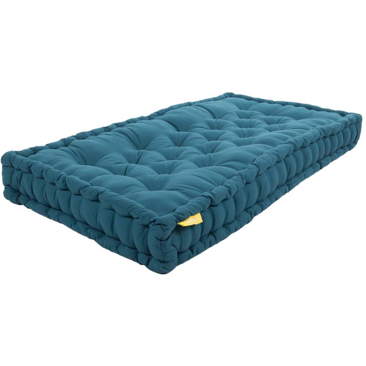 Jardindeco - Coussin de palette en coton coloré 120 x 80 cm Bleu canard - Imagen 1