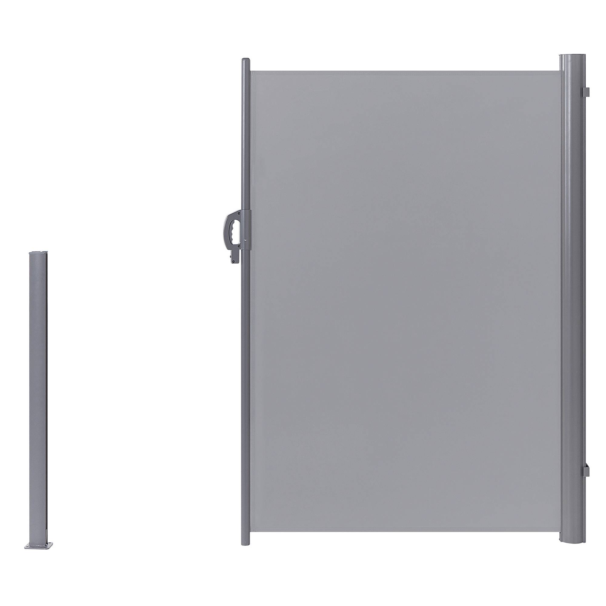 Beliani - Auvent de Jardin Latéral Rétractable 180 x 300 cm En Polyester Gris Clair Pour Votre Espace Extérieur Jardin ou Terrasse Dorio Beliani - Imagen 4