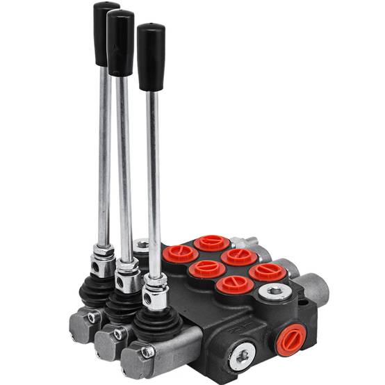 VEVOR Valve hydraulique directionnelle 11 gpm, 1 bobine. Double effet, plusieurs contrôles. Pour tracteurs. - Image 1