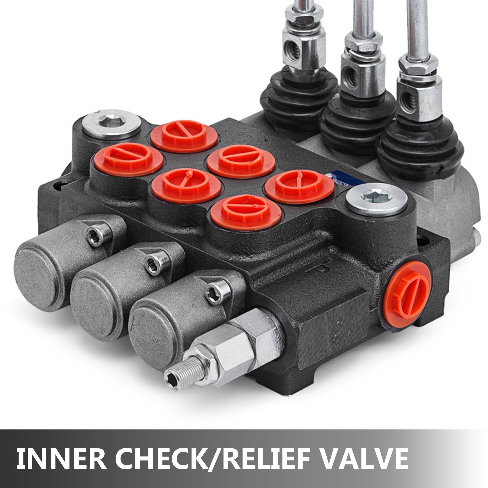 VEVOR Valve hydraulique directionnelle 11 gpm, 1 bobine. Double effet, plusieurs contrôles. Pour tracteurs. - Image 5