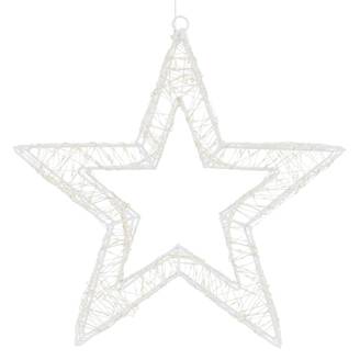 Étoile de Noël LED décoration éclairage lumineuse minuterie IP44 blanc 50 cm