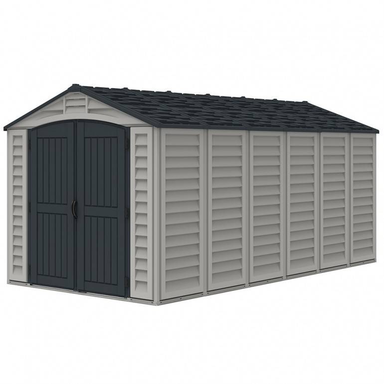 Duramax - Ezooza Abri de Jardin en PVC 12 m² – Apex 15' x 8' Gris Anthracite - Image 4