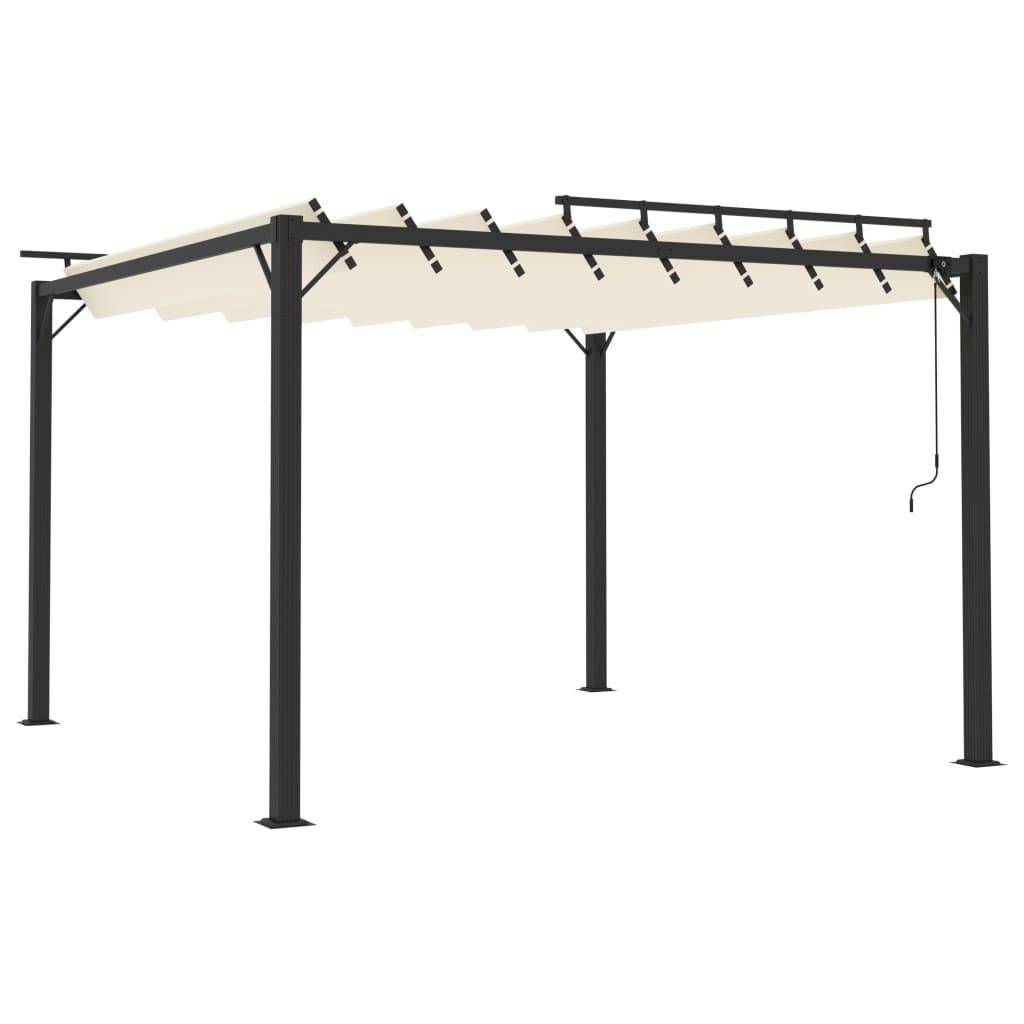 Tonnelle Bioclimatique Aluminium Toit à Lames Orientables pour Jardin Terrasse Crème 3x3 m – ComfortXL Outdoor Living - Image 2