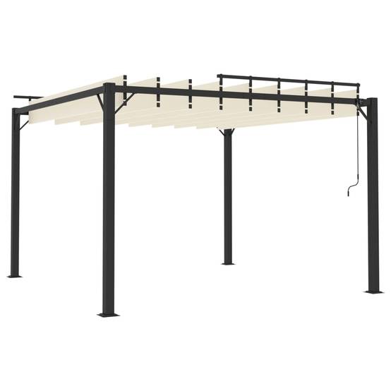Tonnelle Bioclimatique Aluminium Toit à Lames Orientables pour Jardin Terrasse Crème 3x3 m – ComfortXL Outdoor Living - Image 5