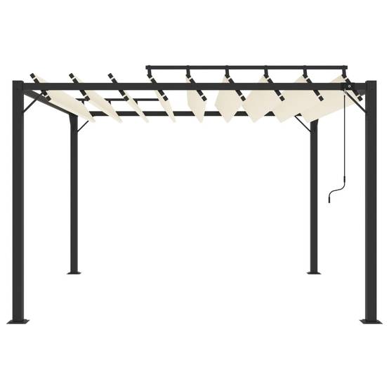 Tonnelle Bioclimatique Aluminium Toit à Lames Orientables pour Jardin Terrasse Crème 3x3 m – ComfortXL Outdoor Living - Image 3