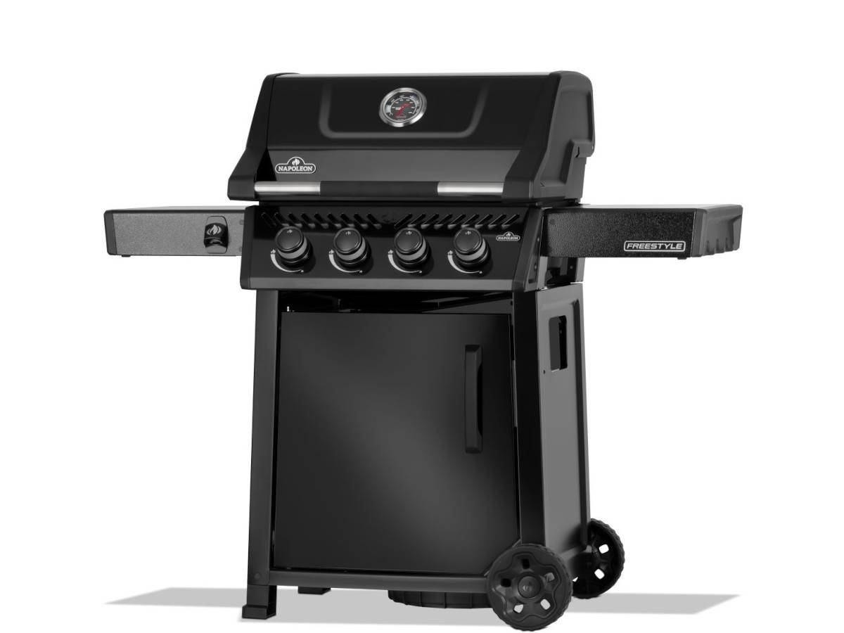Napoleon - Barbecue gaz Freestyle 425 noir 4 brûleurs avec porte et brûleurs inox + Rôtissoire - Napoléon - Image 2