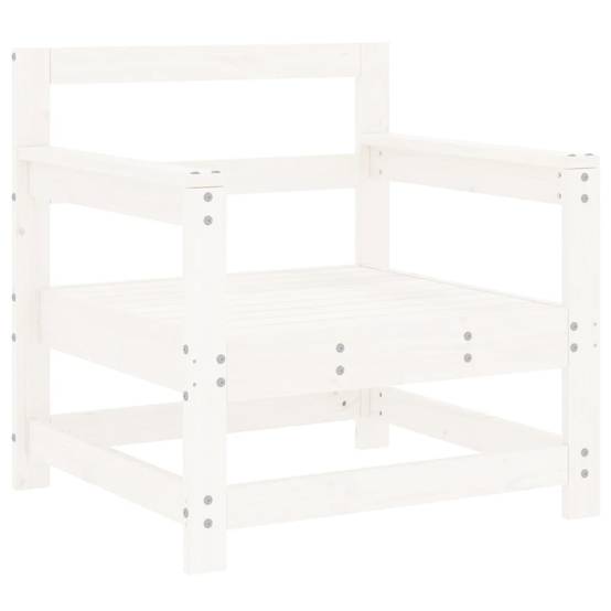 Lot de 2 Chaises de jardin avec coussins - Chaises d'extérieur - Fauteuils de jardin blanc bois de pin massif-JU12679 - Image 7