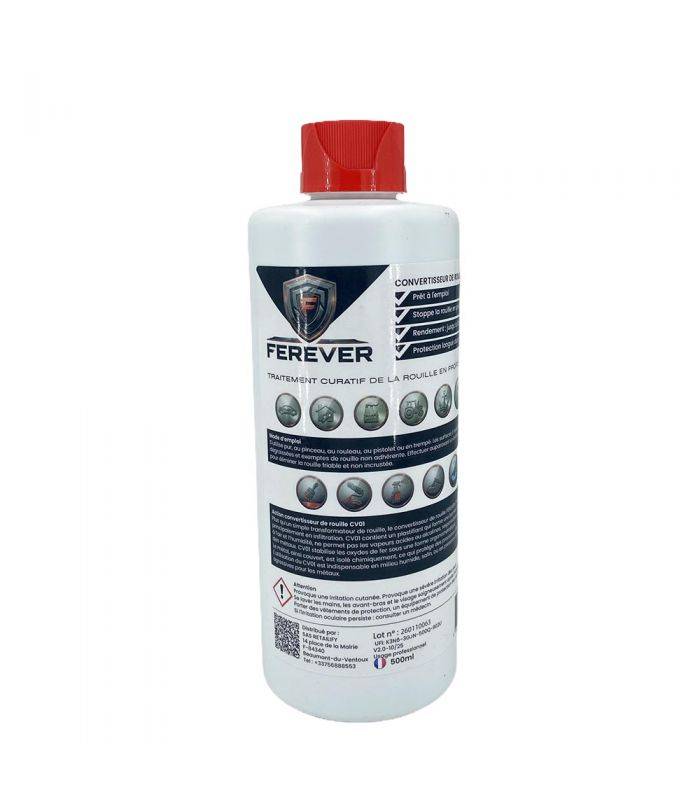 Convertisseur de rouille 0,5L longue durée, séchage rapide - FEREVER CV01