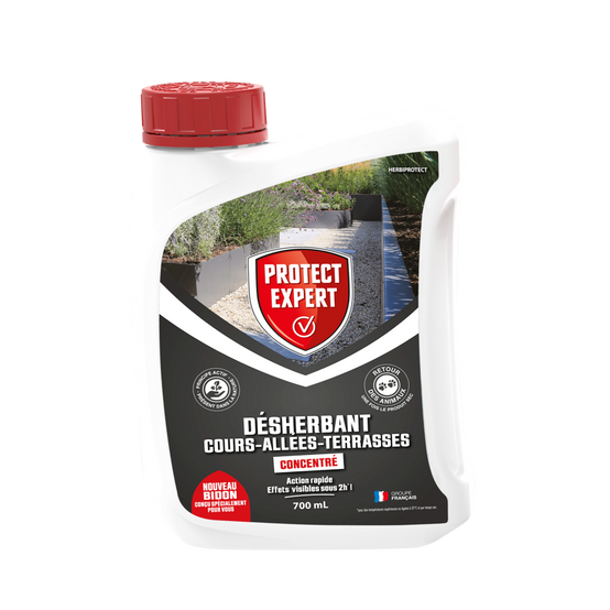 Protect Expert - Désherbant Puissant concentré Procour700 pour Terrasses, Cours et Allées - Bidon de 700ml - Image 1