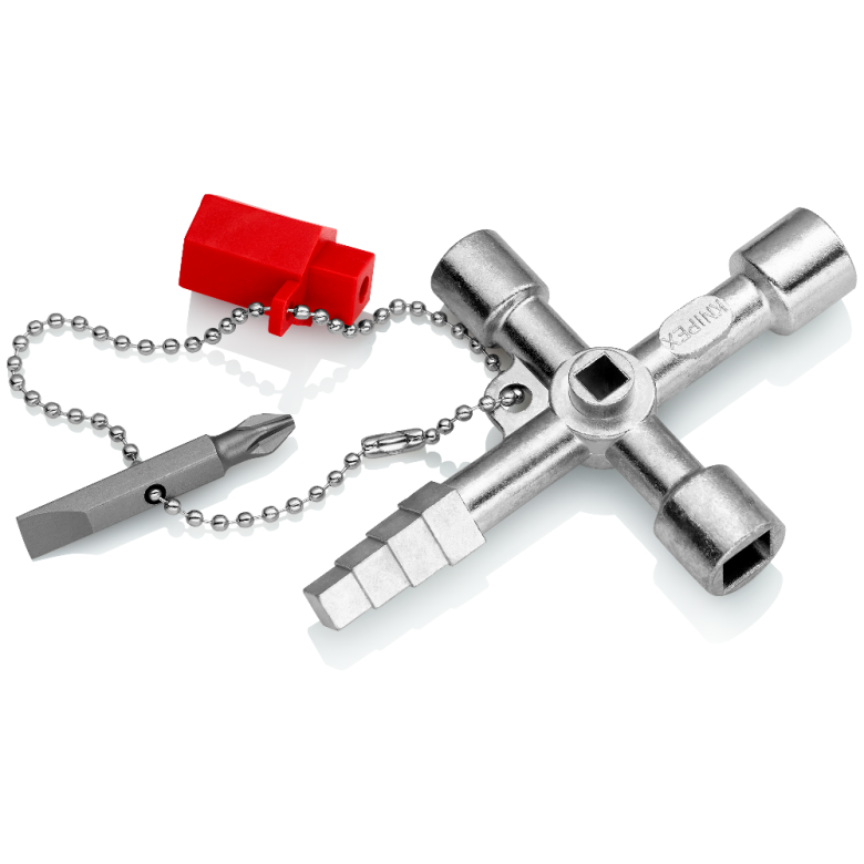 Knipex - Clé universelle KNIPEX - Pour armoires et systèmes de fermeture standard - 90 mm - 00 11 04 - Imagen 1