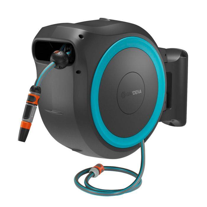 Gardena - Dévidoir mural PowerRoll XXL 40m 40/18V P4A - Sans batterie - Bleu Gardena