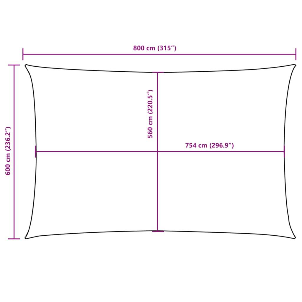 Voile de parasol tissu oxford vert foncé 800 x 600 cm - PANGIVO - Image 10