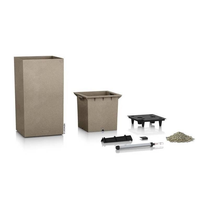 Lechuza - Pot De Fleur Lechuza Canto Stone Colonne 40 - Kit Complet, Beige Sable - Imagen 2