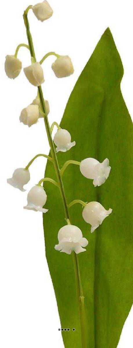 Artificielles - Muguet artificiel 1 brin avec feuillage H 21 cm superbe - Imagen 3