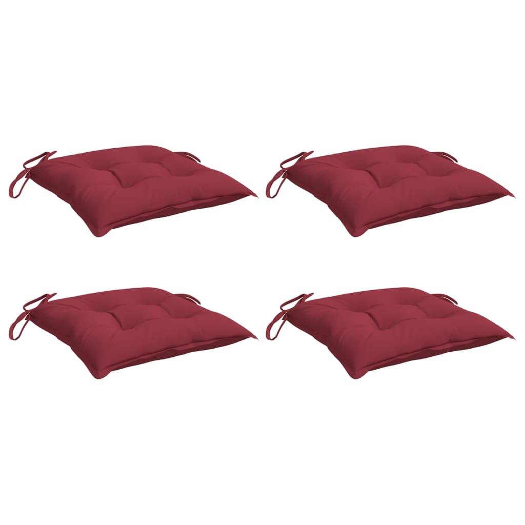 PANGIVO - Coussins de chaise tissu Oxford rouge bordeaux 40 x 40 x 7 cm - PANGIVO - Image 3