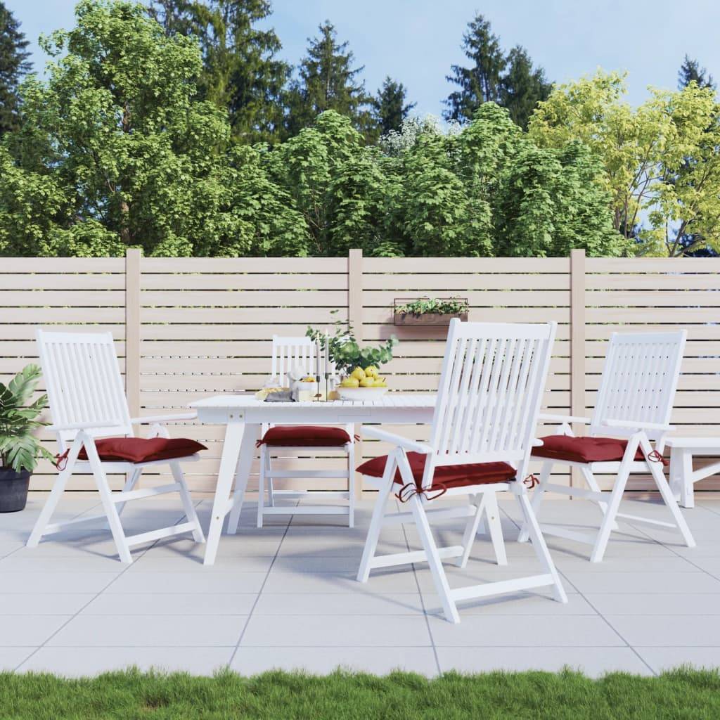 PANGIVO - Coussins de chaise tissu Oxford rouge bordeaux 40 x 40 x 7 cm - PANGIVO - Image 1
