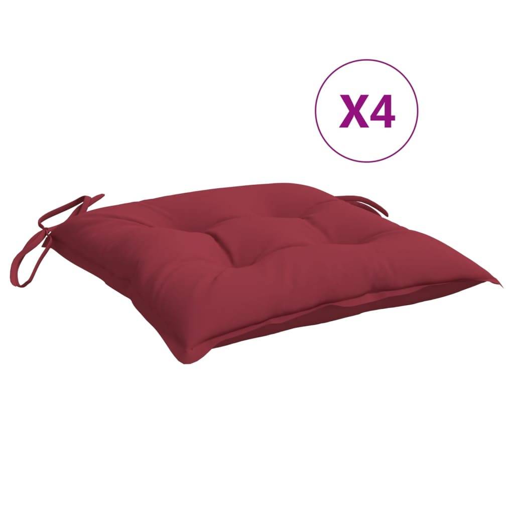 PANGIVO - Coussins de chaise tissu Oxford rouge bordeaux 40 x 40 x 7 cm - PANGIVO - Image 2