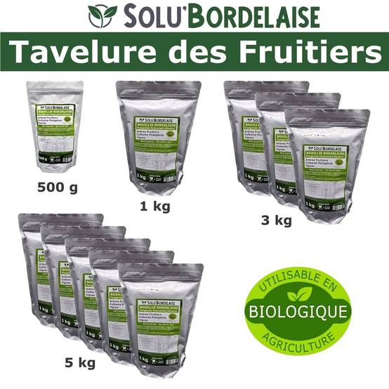 Solu'Bordelaise - Tavelure des Fruitiers - 5 kg de Bouillie Bordelaise Non Colorée- Polyvalent à base de Sulfate de Cuivre 200 g/kg-Doseur inclus-UAB - Image 5
