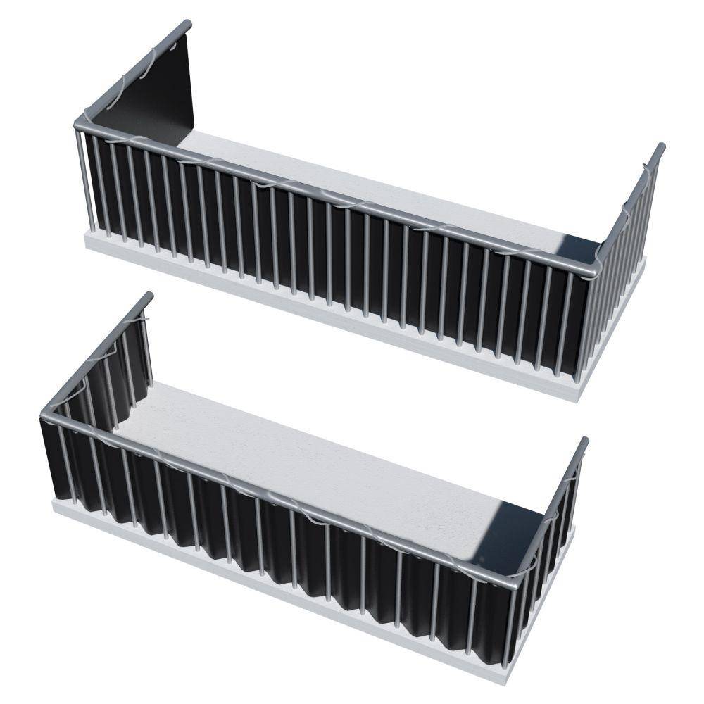 Helloshop26 - Brise vue brise vent film anti regards clôture paravent PVC pour balcon noir 90 cm - Imagen 2