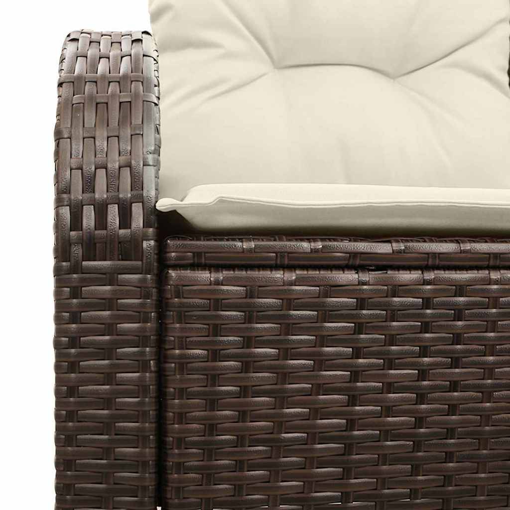 Banquette Extérieure Robuste 2 Places Résine Tressée Marron & Entretien Aisé pour Terrasse Marron – ComfortXL Outdoor Living - Image 5