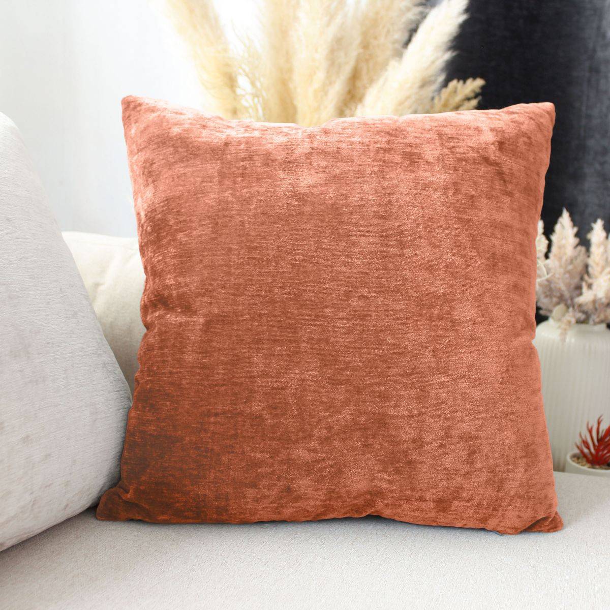 Enjoy Home - Coussin Déco en Velours "Velvet" 40x40cm Cuivre - Imagen 2