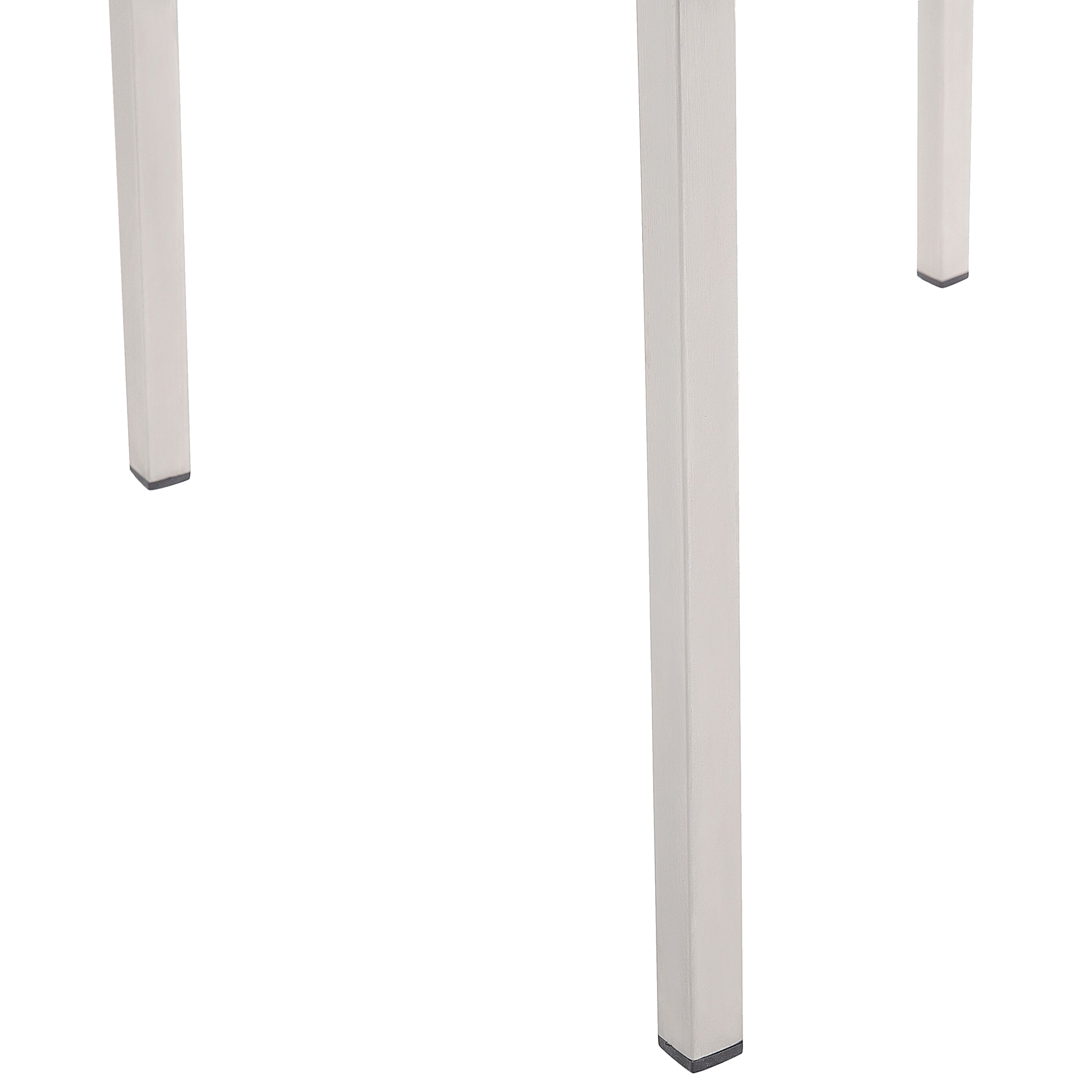 Beliani - Set de salle à manger, 4 Personnes Aluminium Gris/blanc MALETTO/GROSSETO - Beliani - Imagen 10