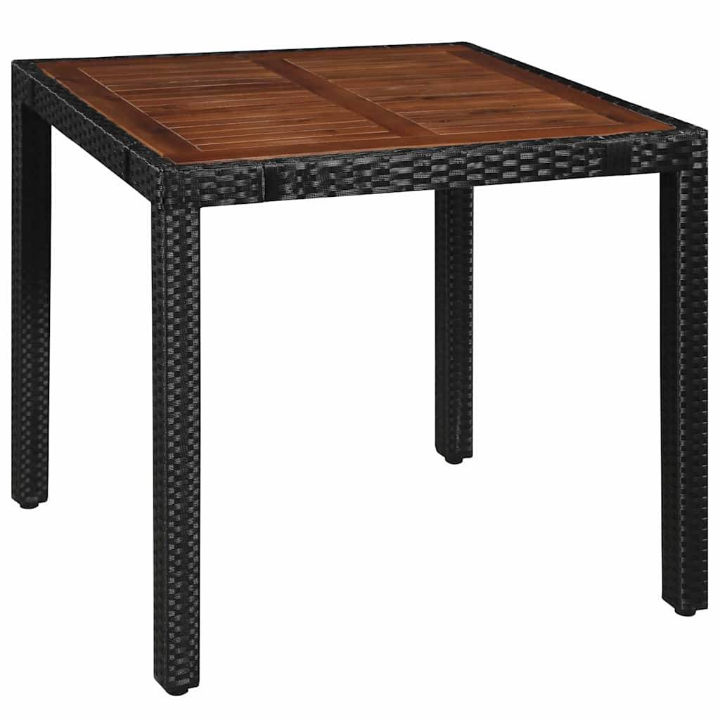 Vidaxl - Ensemble à manger d'extérieur 5 pcs-Salons de jardin Rotin et bois d'acacia Noir 353025 - Image 2