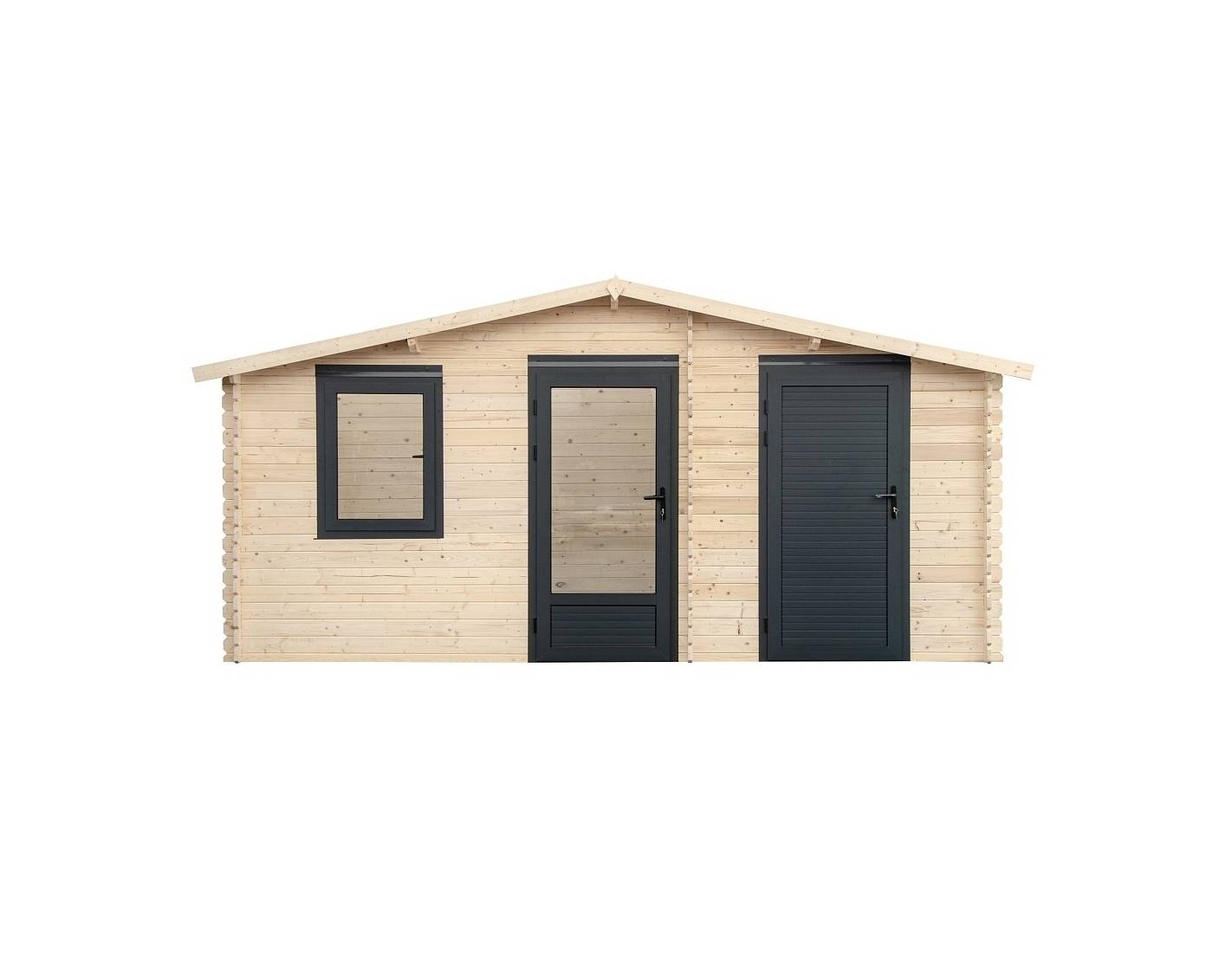 Altanka - Abri de jardin en bois - 15m2 - 5x3m - Ep. 28mm - Couleur: naturel - DOM637 - ALTANKA - Imagen 6
