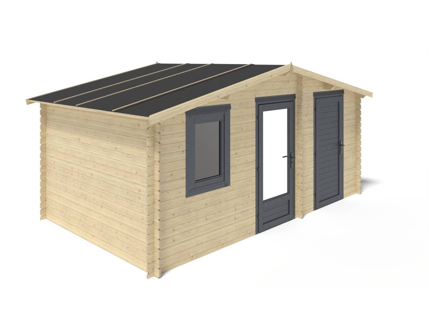 Altanka - Abri de jardin en bois - 15m2 - 5x3m - Ep. 28mm - Couleur: naturel - DOM637 - ALTANKA - Imagen 5