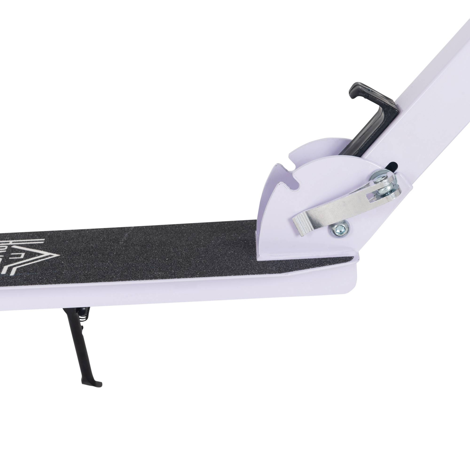 Trottinette Pliable Enfant et Adolescent, Guidon Réglable sur 4 Niveaux, Frein Arrière, 100 kg Max., Blanc - Image 10