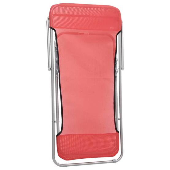 Lot de 2 chaises de plage Textilène pour extérieur Dossier 3 positions Rouge - ComfortXL Outdoor Living - Image 8