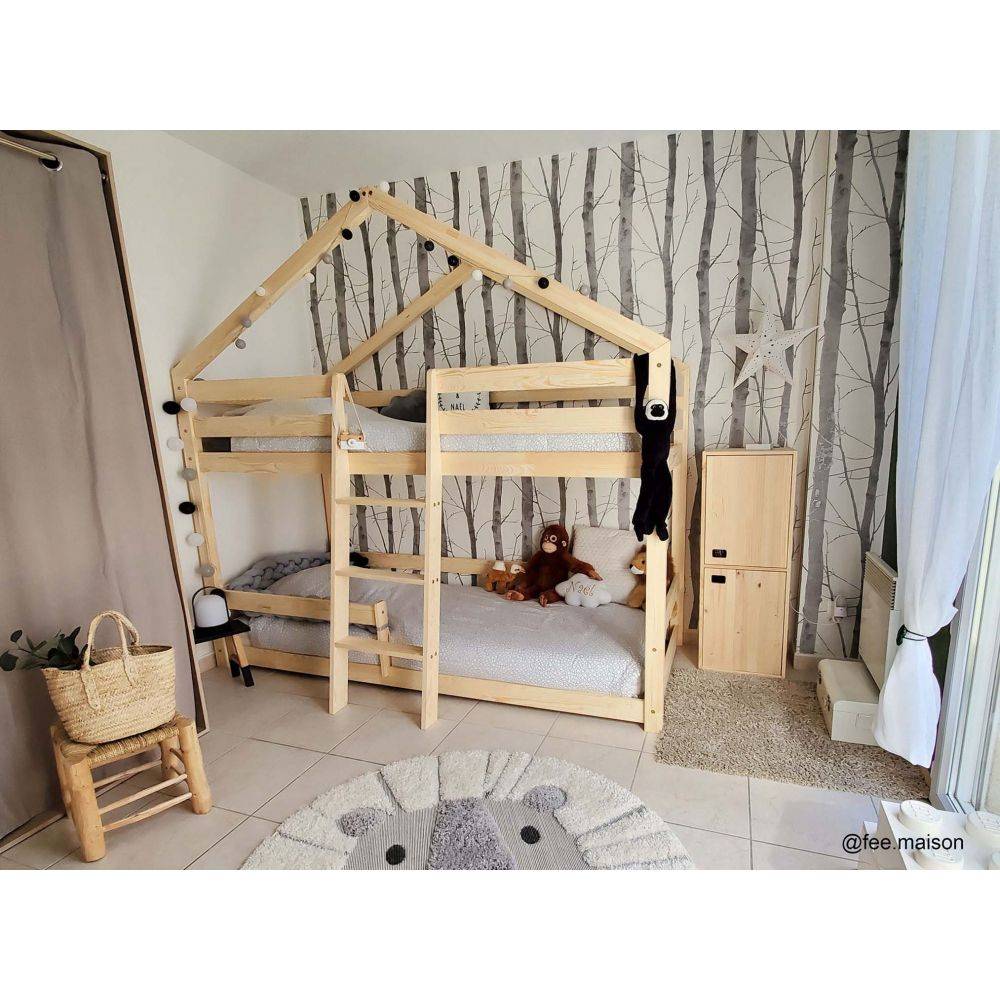 Armoire en pin brut 2 portes 4 tablettes Dinamic - Imagen 2