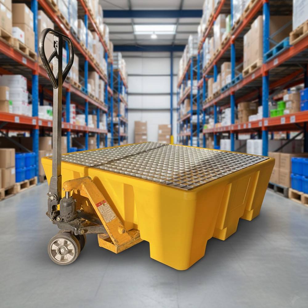 Bac de rétention pehd 475l pour 4 fûts - plast'up rotomoulage - Imagen 5