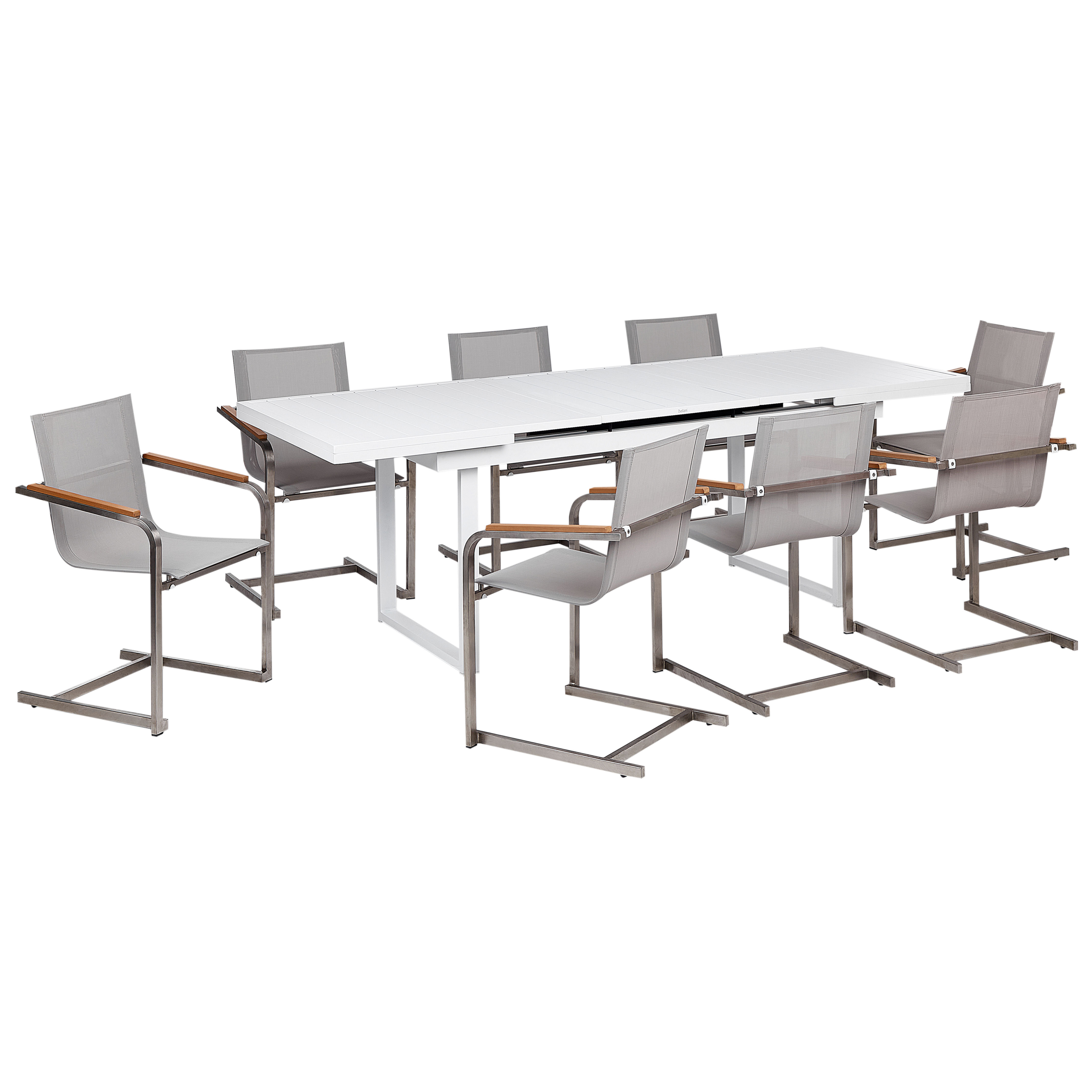 Beliani - Set de salle à manger, 8 Personnes Aluminium Beige VALCANETTO/COSOLETO - Beliani - Imagen 2