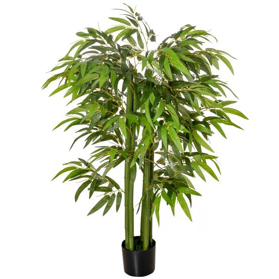 Bambou Artificiel 780 Feuilles Tissu Soie Intérieur Décoration Zen Vert 140cm - ComfortXL Outdoor Living - Image 2