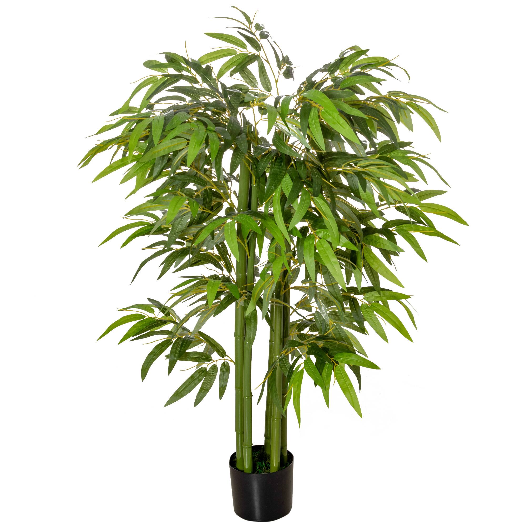Bambou Artificiel 780 Feuilles Tissu Soie Intérieur Décoration Zen Vert 140cm - ComfortXL Outdoor Living - Image 2
