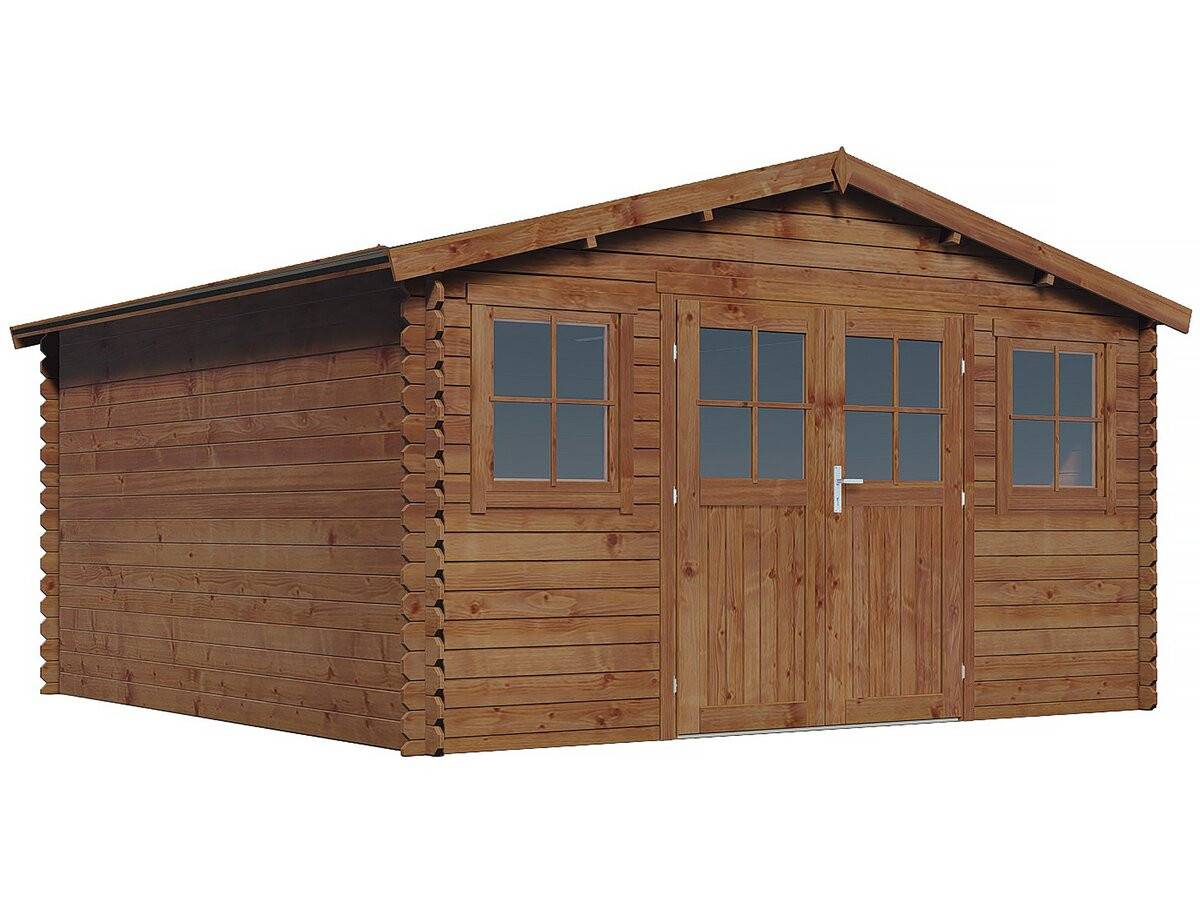 Habitat Et Jardin - Abri De Jardin Bois Traité Autoclave Marron "lormont" - 21,2 M² - 28 Mm -habitat Et Jardin - Image 1