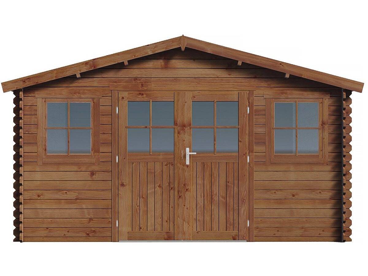 Habitat Et Jardin - Abri De Jardin Bois Traité Autoclave Marron "lormont" - 21,2 M² - 28 Mm -habitat Et Jardin - Image 4
