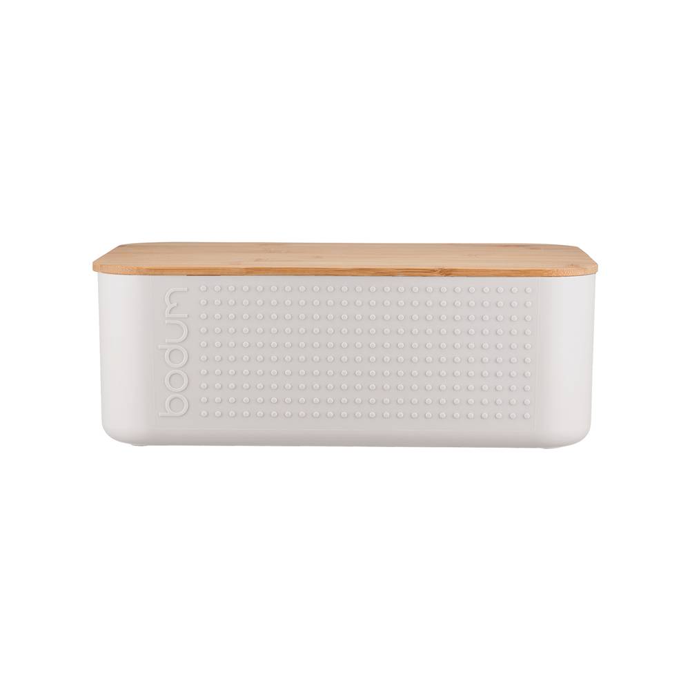 Boîte à pain avec couvercle 29 cm en bambou blanc