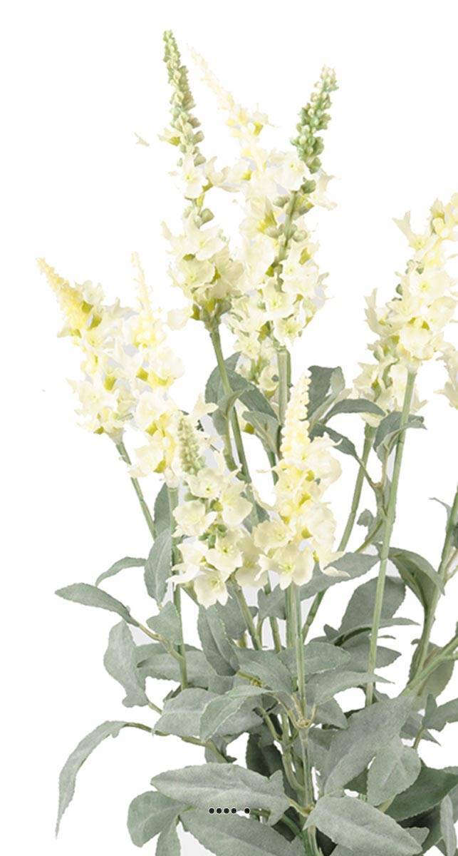 Artificielles - Véronique artificielles avec feuillage en pot, H 46 cm Crème - couleur: Crème - Imagen 3