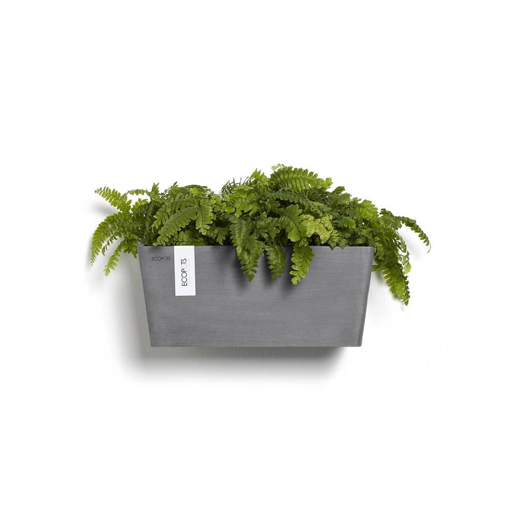 Ecopots - Pot suspension mural Manhattan Wall M Gris - 35 x 17,2 x H. 15 cm - 5,6 L ECOPOTS - Imagen 2