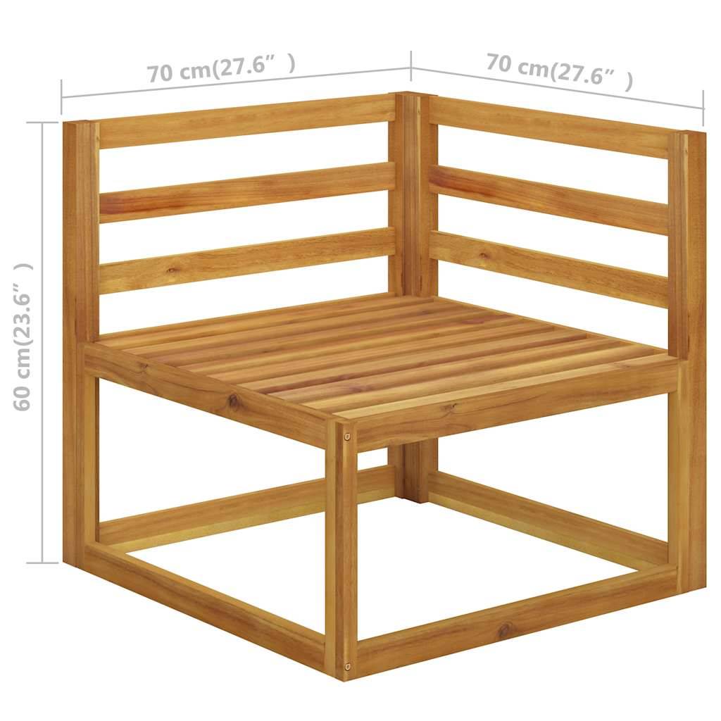 Vidaxl - Salon de jardin 5 pcs avec coussins Bois d'acacia solide vidaXL 45914 - Imagen 3