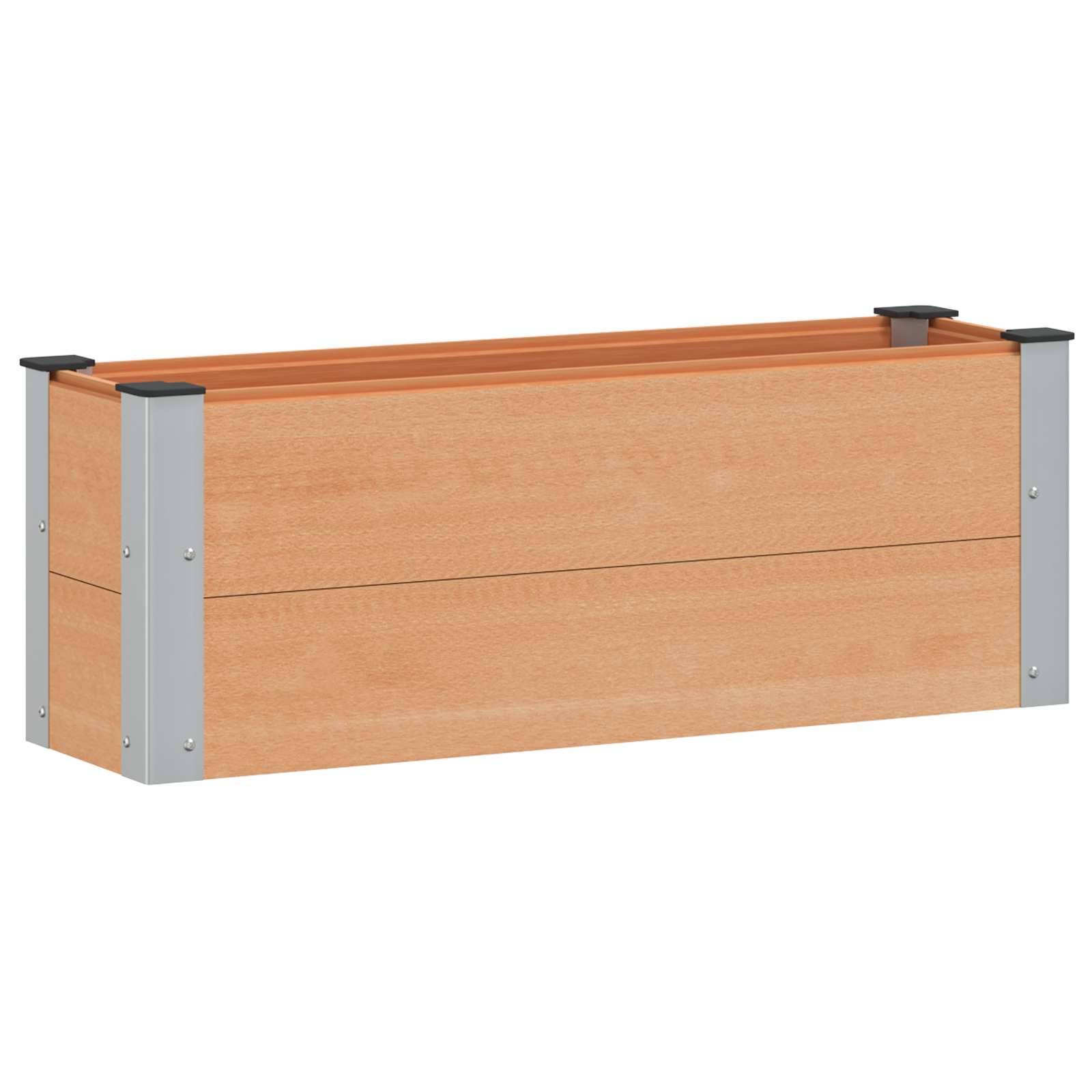 Prolenta Premium - Jardinière aluminium marron 100 x 30 x 36 cm - Prolenta premium p348.8 - Image 1